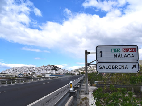 carteles de la carretera de salobrena
