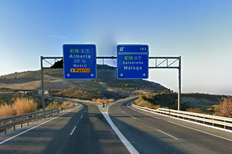desvio de a7 para ir a motril y almeria