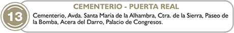 linea 13, cementerio, puerta real