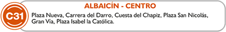 linea 31, albaicin, centro